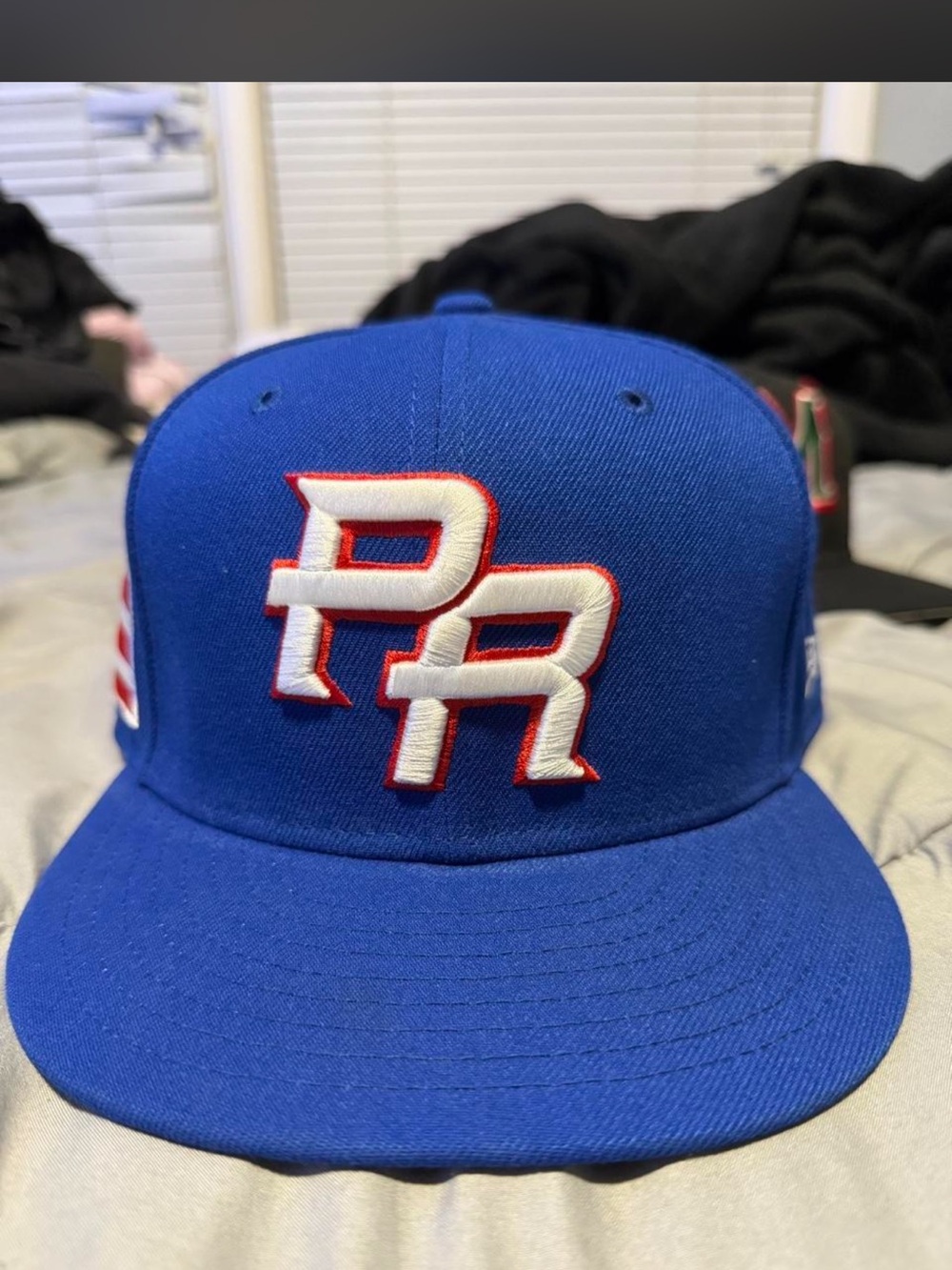 PR blue baseball hat